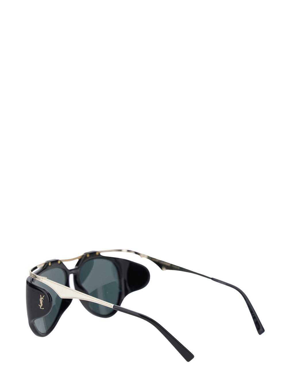 Saint Laurent Women 'Amelia' Black Sunglasses With Floating Frame And Cassandre Logo In Acetate Woman