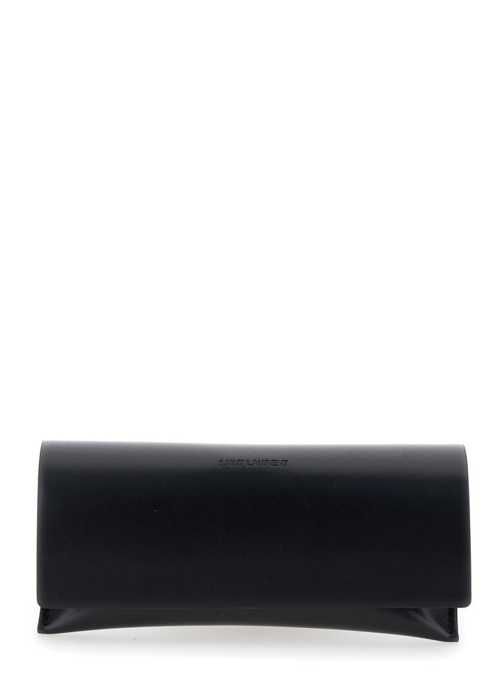 Saint Laurent Women Brown Sunglasses With Tortoiseshell Print And Cassandre Logo On Temples In Acetate Woman