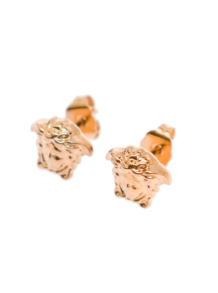 Versace Men Medusa Head Earrings In Gold-Tone Brass Man