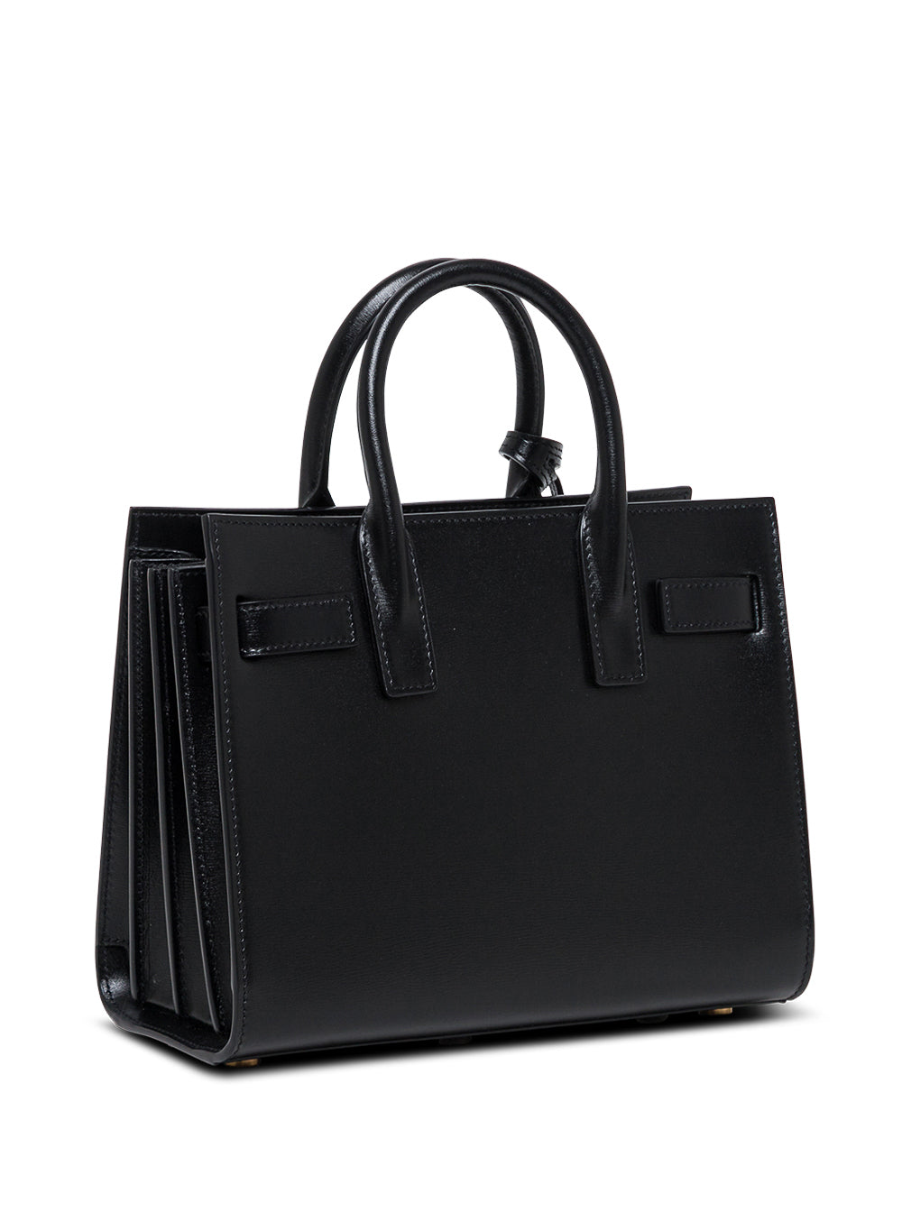 Saint Laurent Women Nano Sac Du Jour Black Leather Handbag