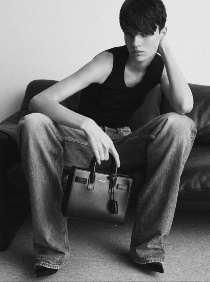 Saint Laurent Women Nano Sac Du Jour Black Leather Handbag