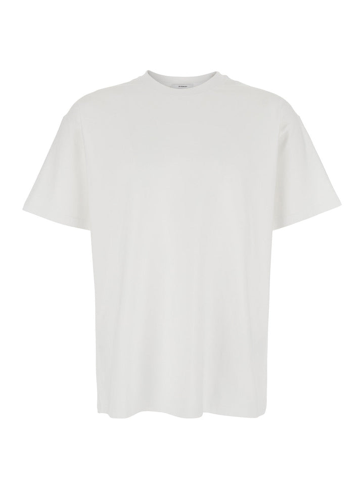 Givenchy Men White Crewneck T-Shirt With Logo Lettering On The Rear In Cotton Man
