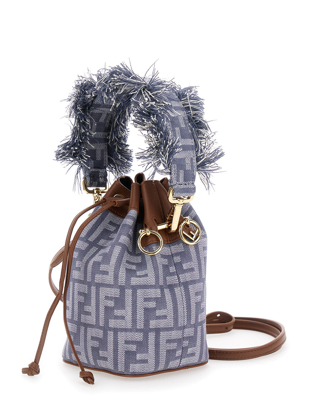 Designer handbag with decorative elements on a white background