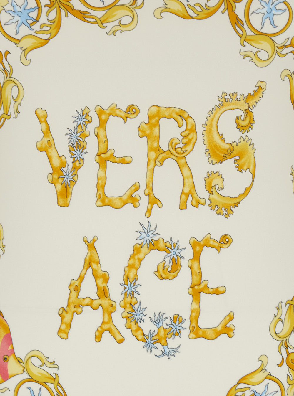 Versace Women Multicolor One-Piece Swimsuit With Underwater Barocco Print And Open Rear In Tech Fabric Woman