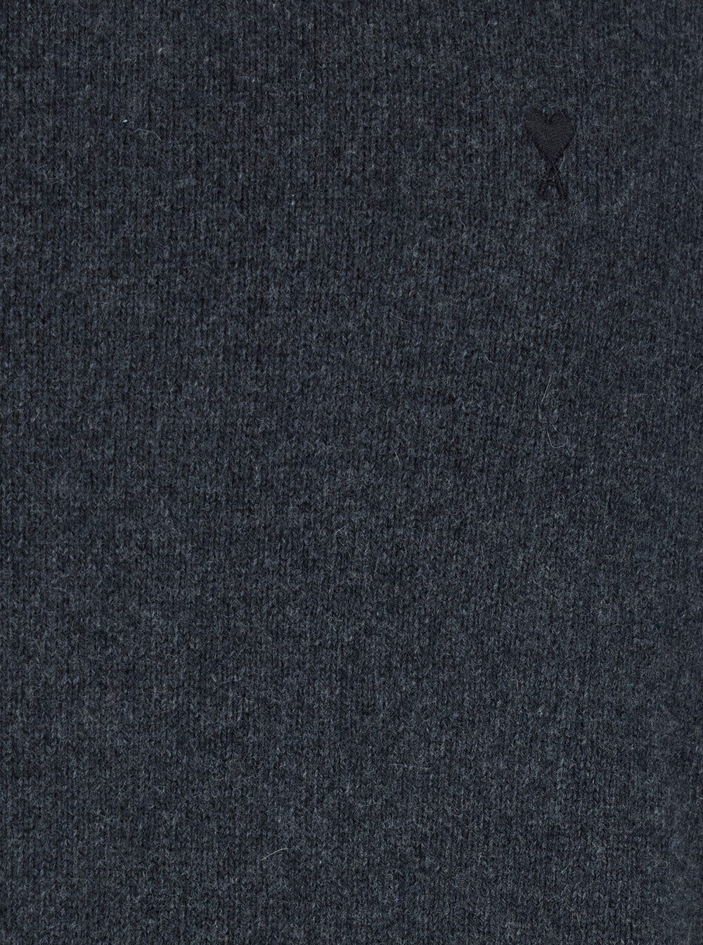 Ami Paris Men Grey Turtleneck Sweater With Ribbed Trims In Cashmere Man