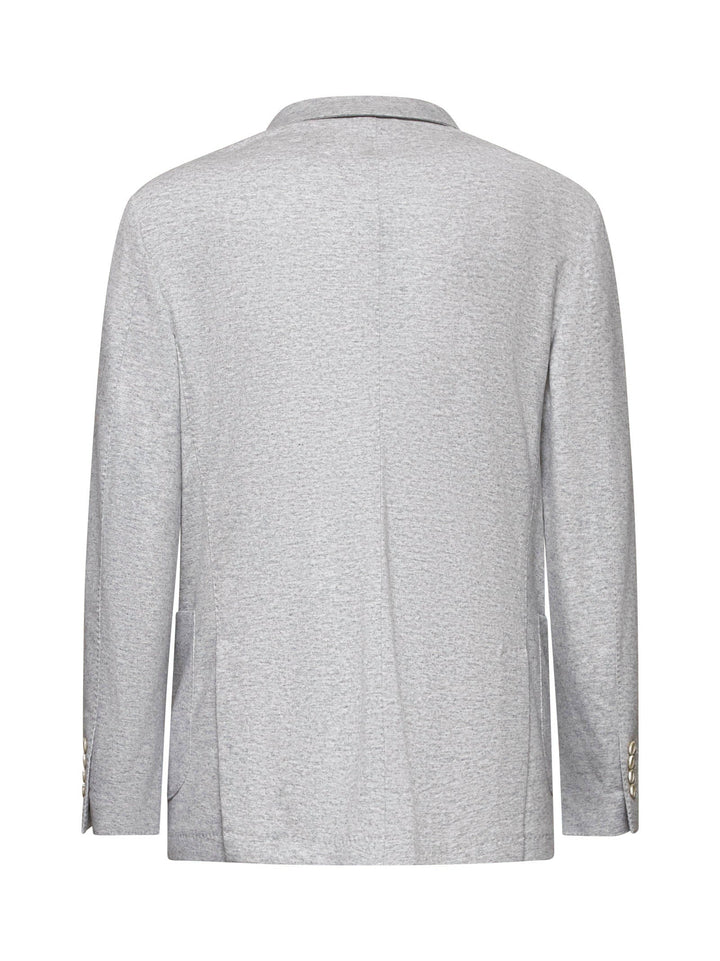 Brunello Cucinelli Men Grey Cashmere Blazer By Brunello Cucinelli