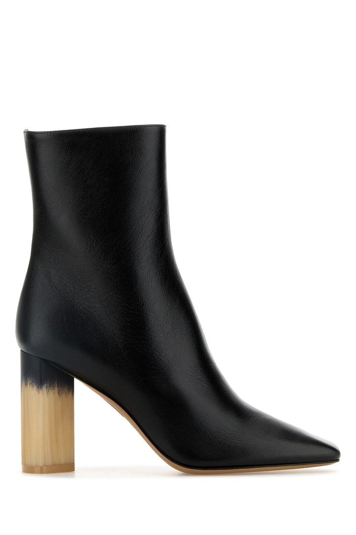 Chloe Women Black Leather Georgia Ankle Boots