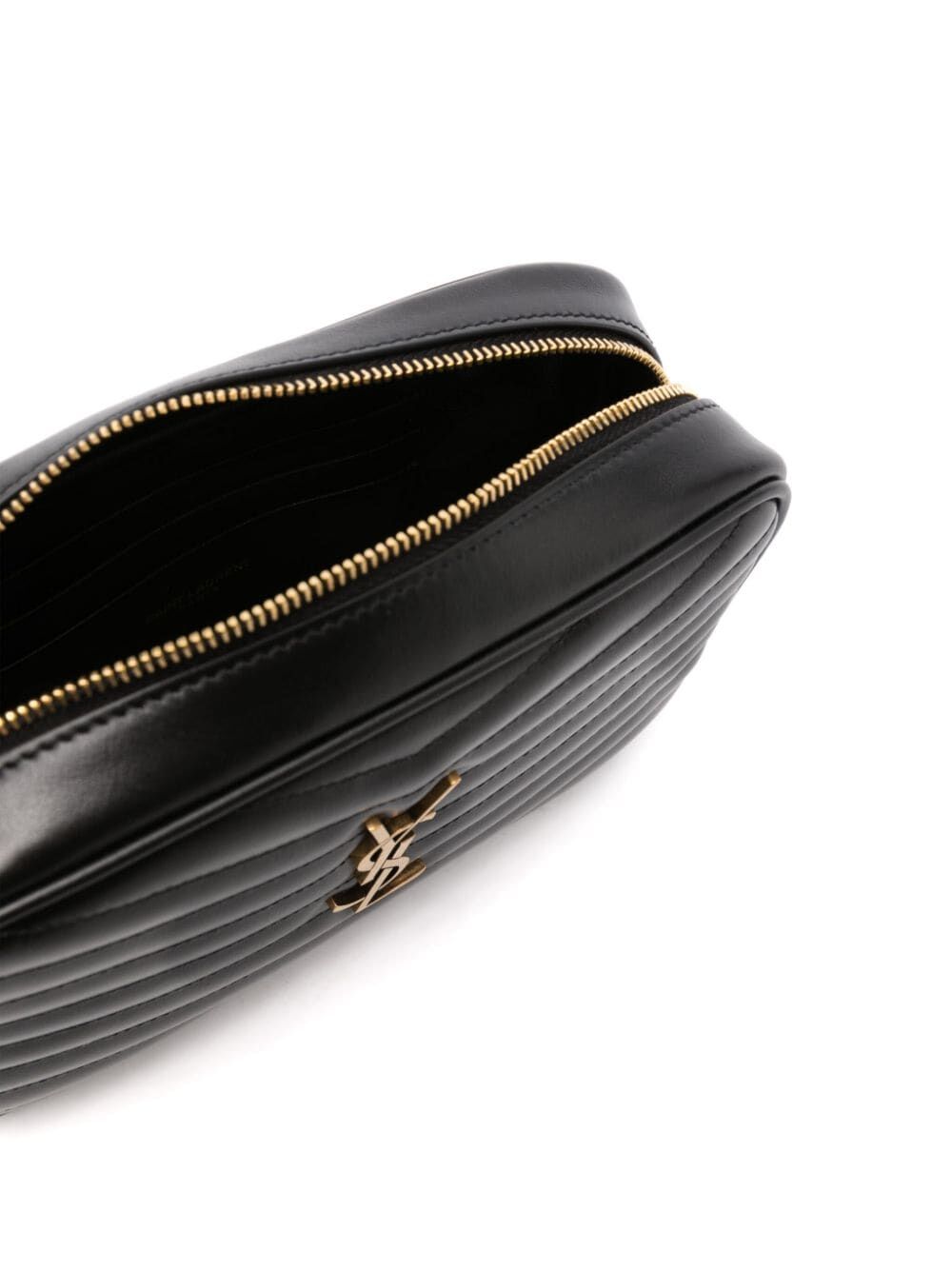 Saint Laurent Women Mini Lou In Quilted Leather