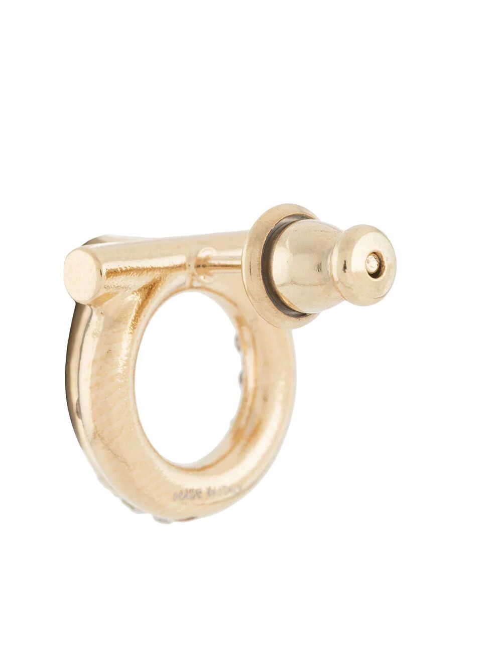 Ferragamo Women Gancini 3D Earrings With Crystals