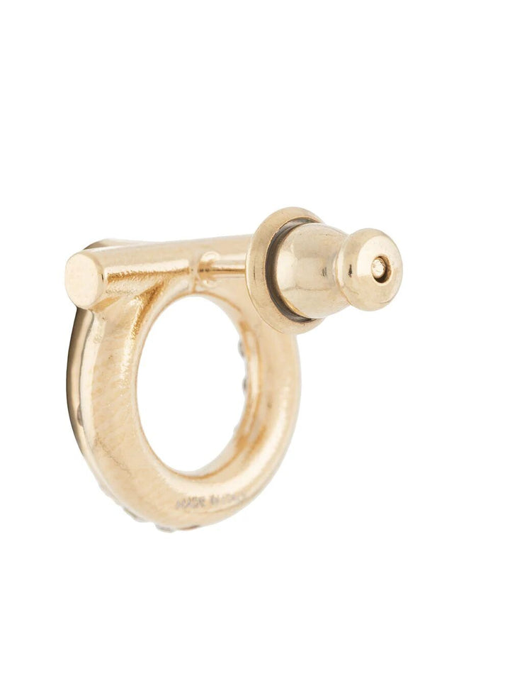 Ferragamo Women Gancini 3D Earrings With Crystals