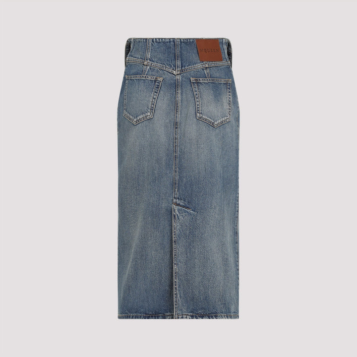 Alexander Mcqueen Cotton Midi Skirt Women