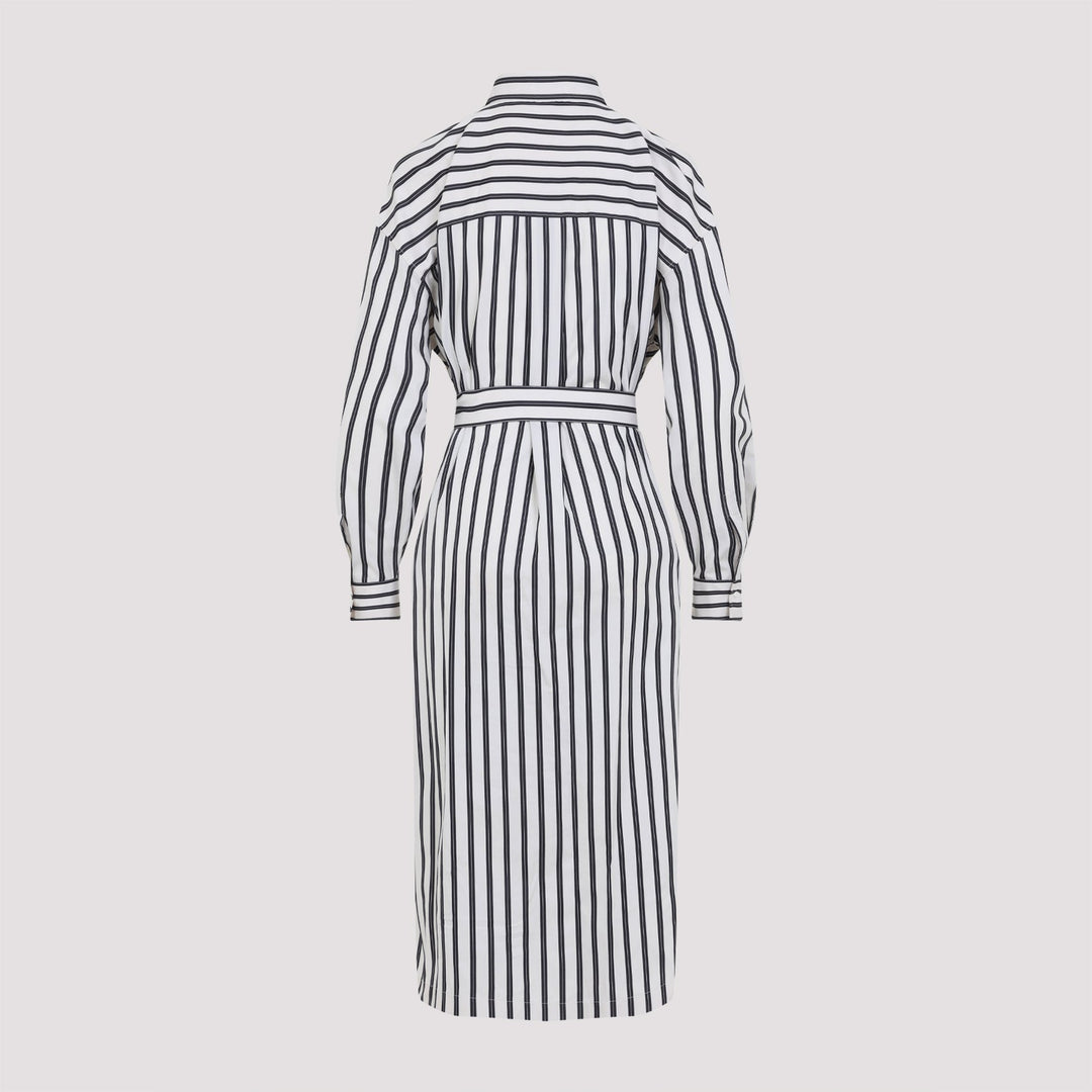 Brunello Cucinelli Striped Midi Dress Women