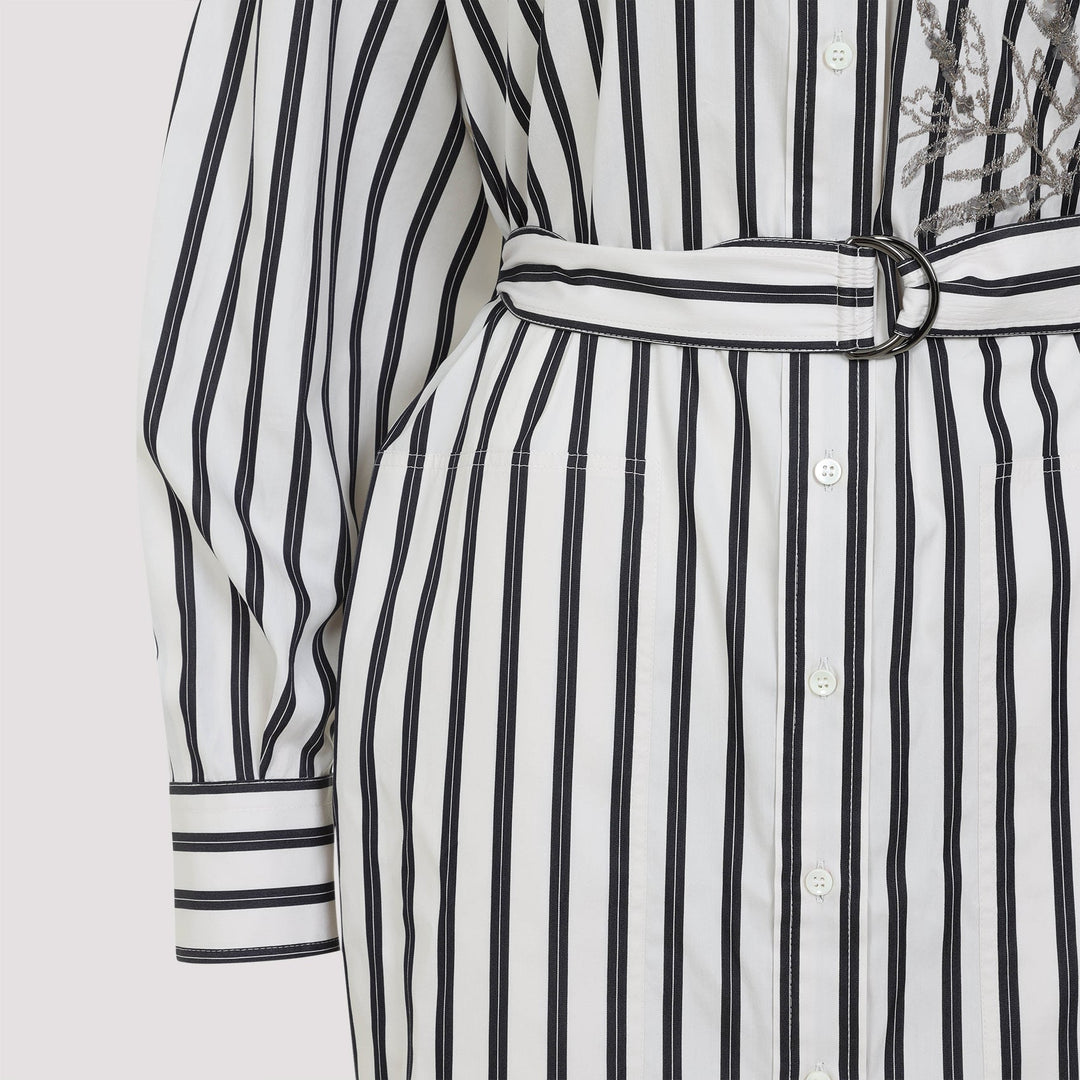 Brunello Cucinelli Striped Midi Dress Women