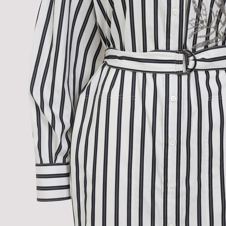 Brunello Cucinelli Striped Midi Dress Women
