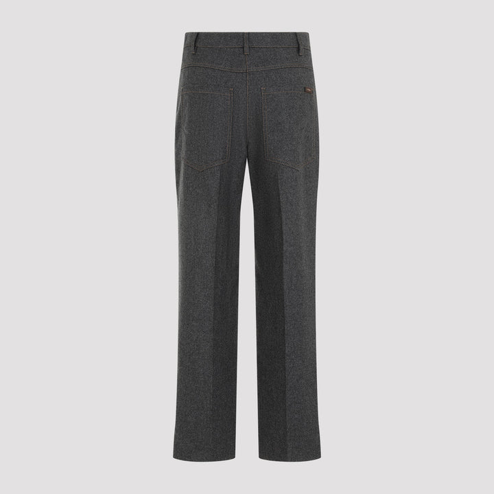 Brunello Cucinelli Cropped Flannel Pants Women