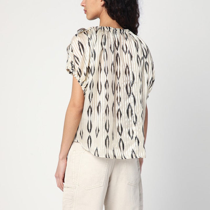 Isabel Marant Ecru/Black Blouse In Silk Women
