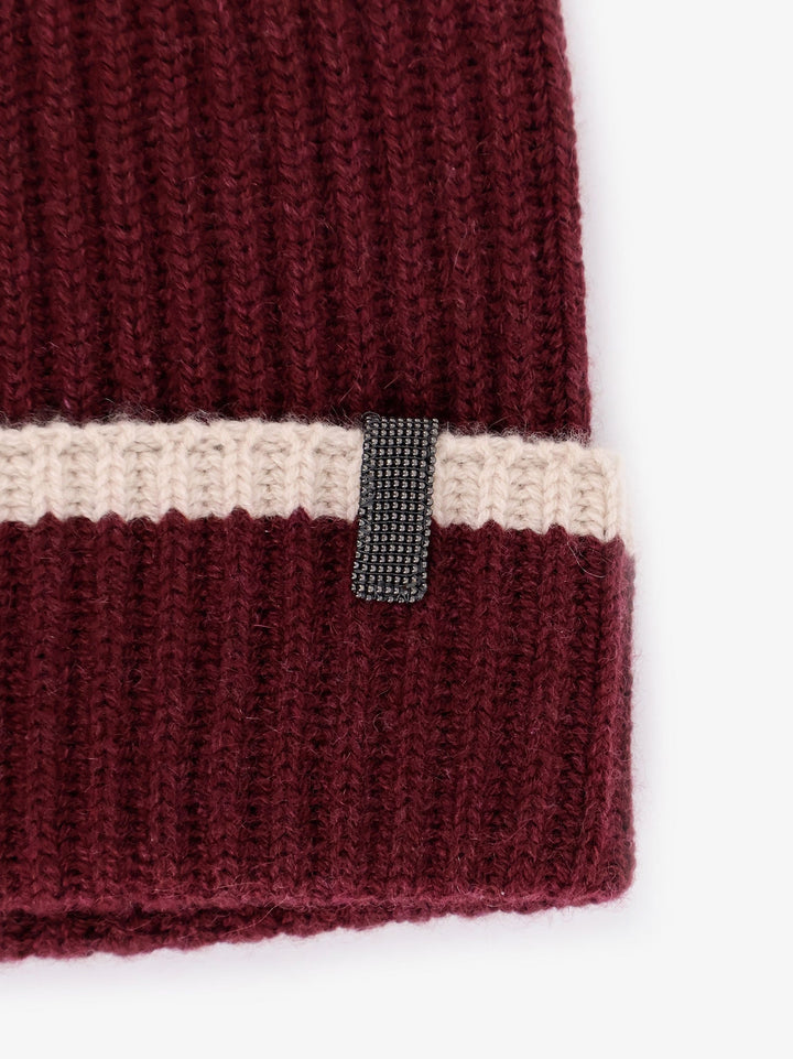 Brunello Cucinelli Women Cashmere Hat With Monili Detail