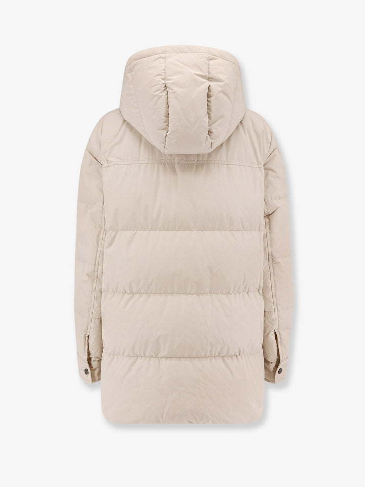 Brunello Cucinelli Women Nylon And Cotton Hooded Down Jacket