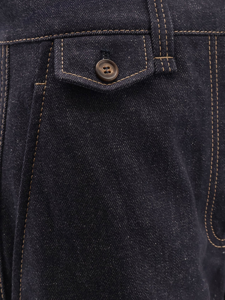 Brunello Cucinelli Women The Sartorial Square Jeans With Contrasting Stitiching