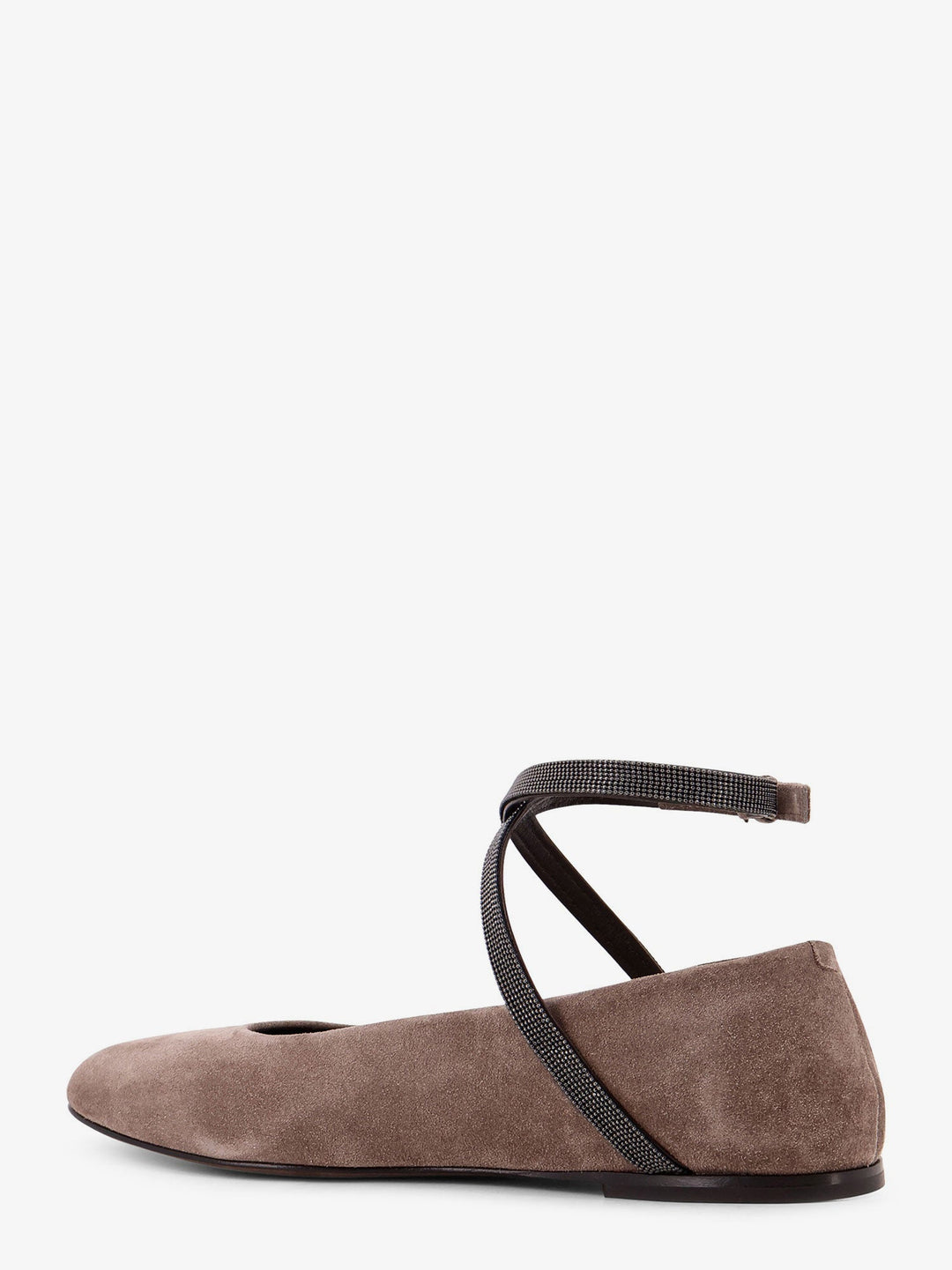 Brunello Cucinelli Women Suede Ballerinas With Monili Detail