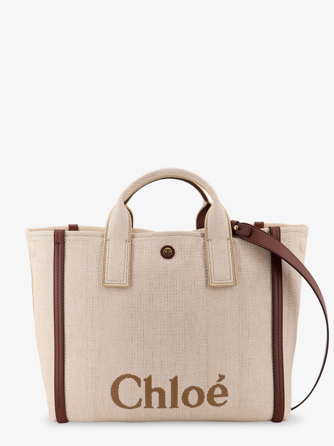 Chloe' Women Chloe Carry Canvas Shoulder Bag With Logo Embroidery