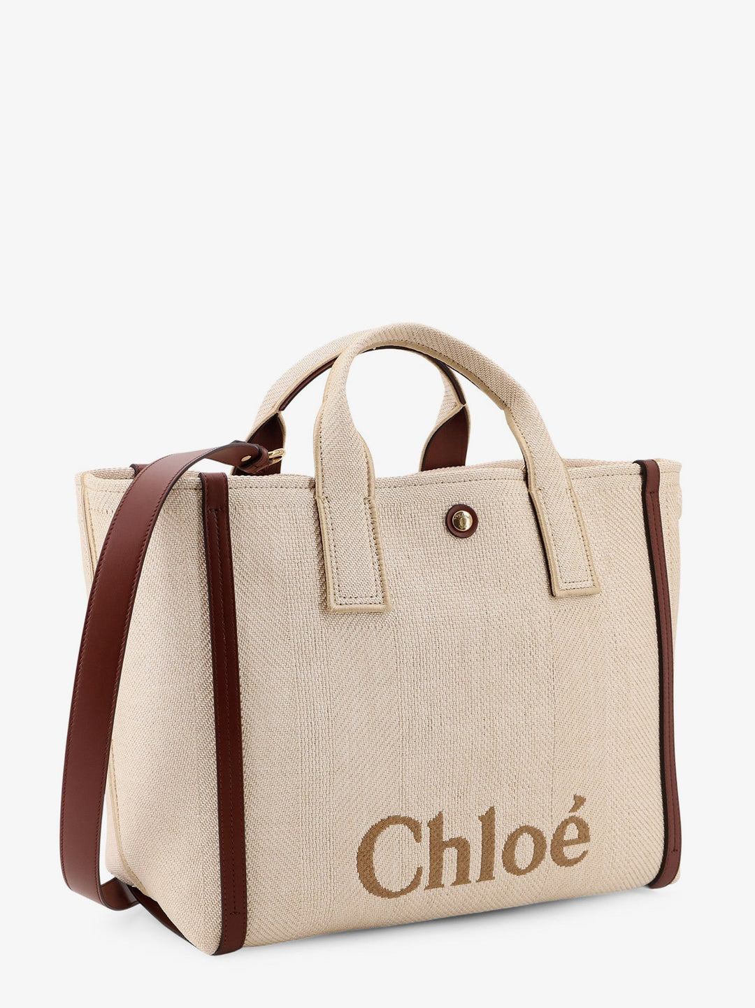 Chloe' Women Chloe Carry Canvas Shoulder Bag With Logo Embroidery