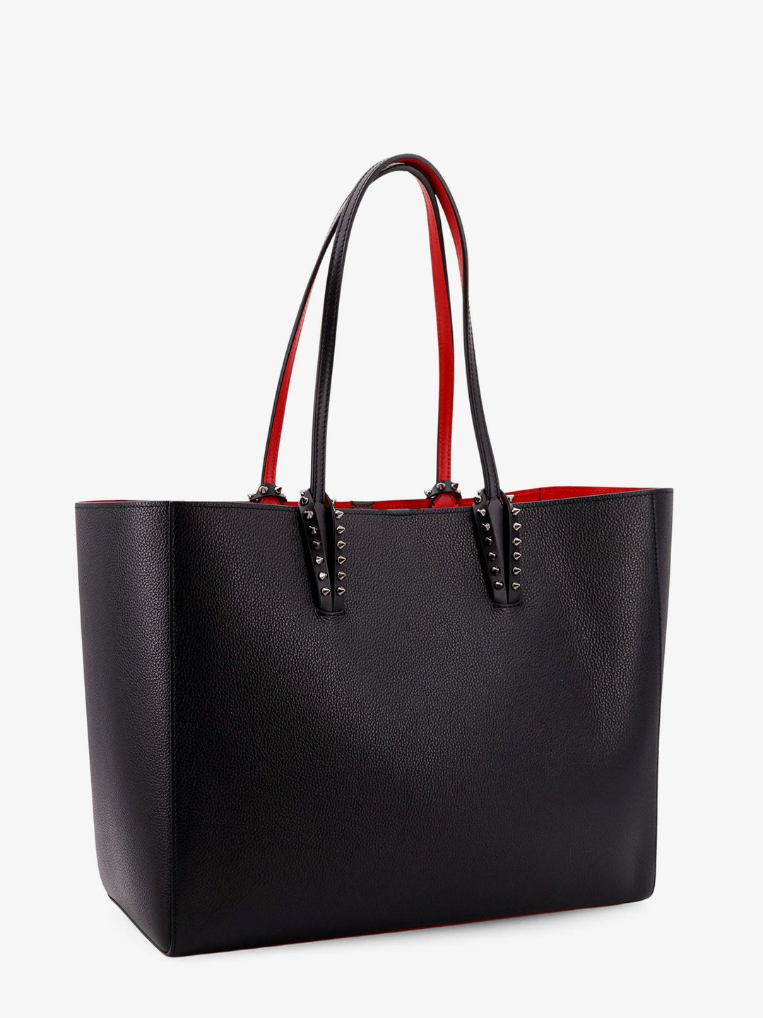 Christian Louboutin Women Cabata Leather Shoulder Bag With Studs