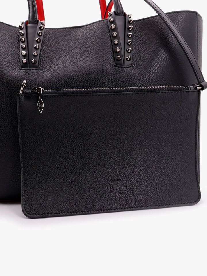 Christian Louboutin Women Cabata Leather Shoulder Bag With Studs
