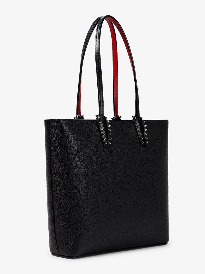 Christian Louboutin Women Cabata Leather Shoulder Bag With Studs