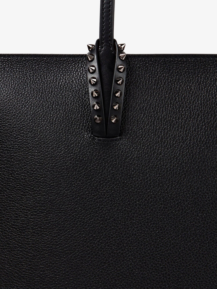Christian Louboutin Women Cabata Leather Shoulder Bag With Studs