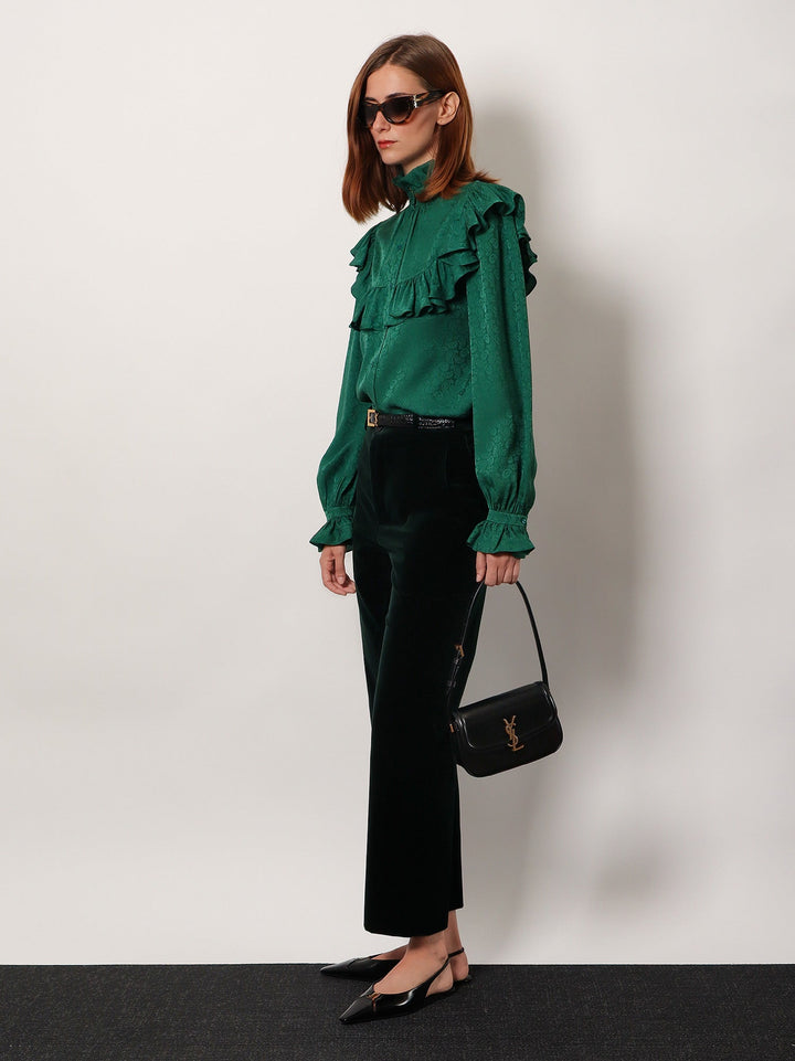 Saint Laurent Women Solferino Mini Leather Shoulder Bag