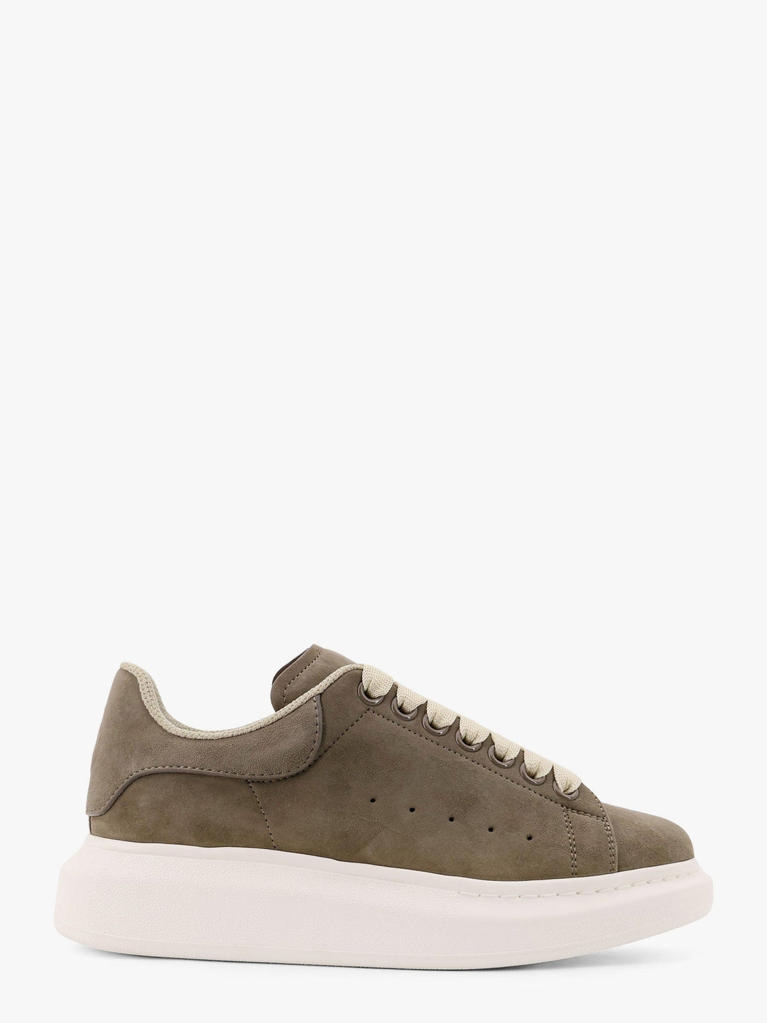Alexander Mcqueen Women Oversized Suede Sneakers With Engraved Logo On The Front