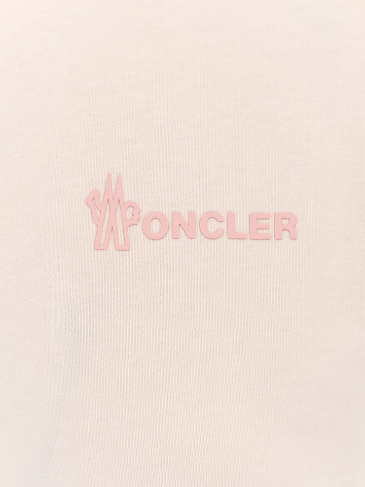 Moncler Grenoble Women Cotton T-Shirt With Frontal Logo