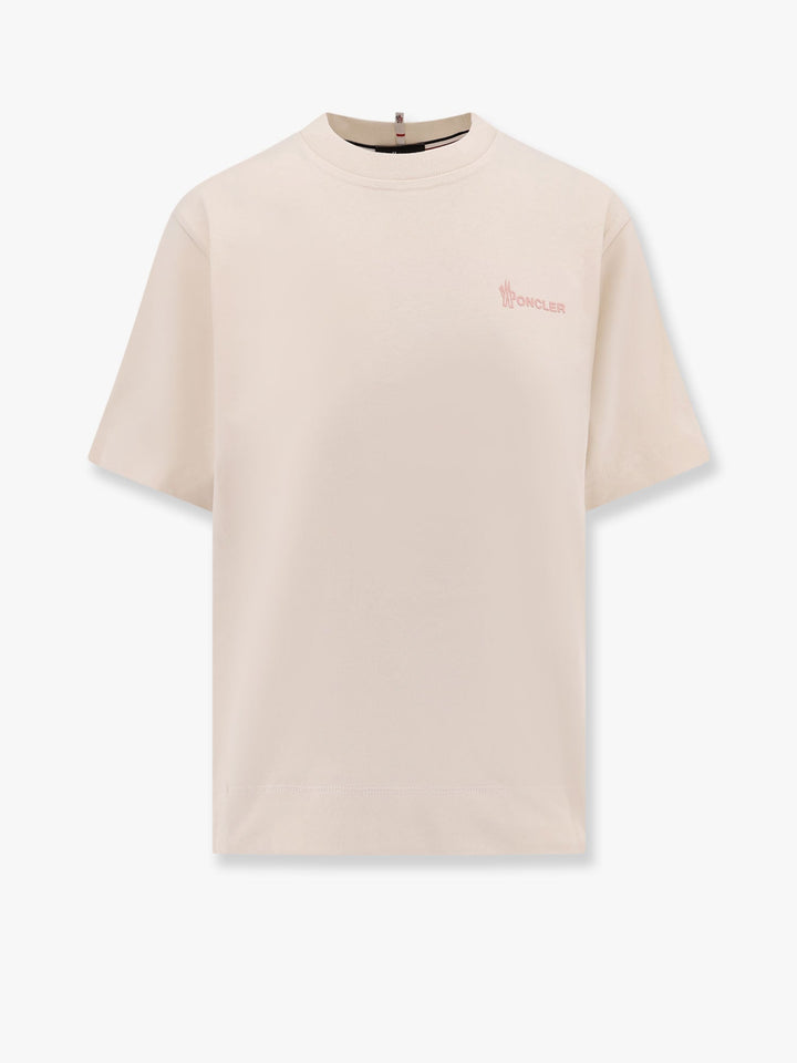Moncler Grenoble Women Cotton T-Shirt With Frontal Logo