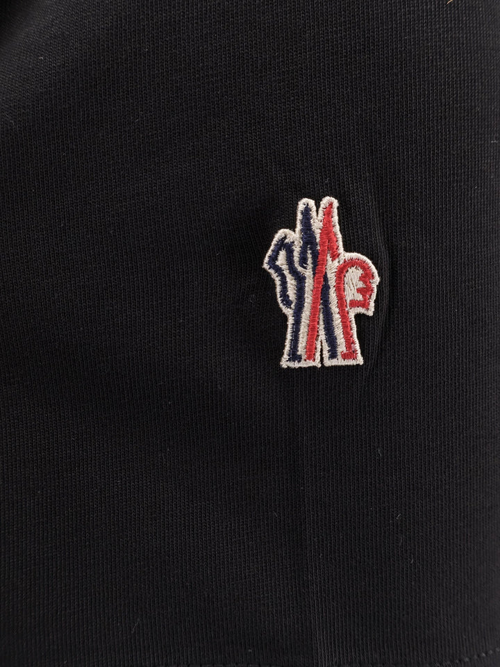 Moncler Grenoble Women Cotton T-Shirt With Frontal Logo