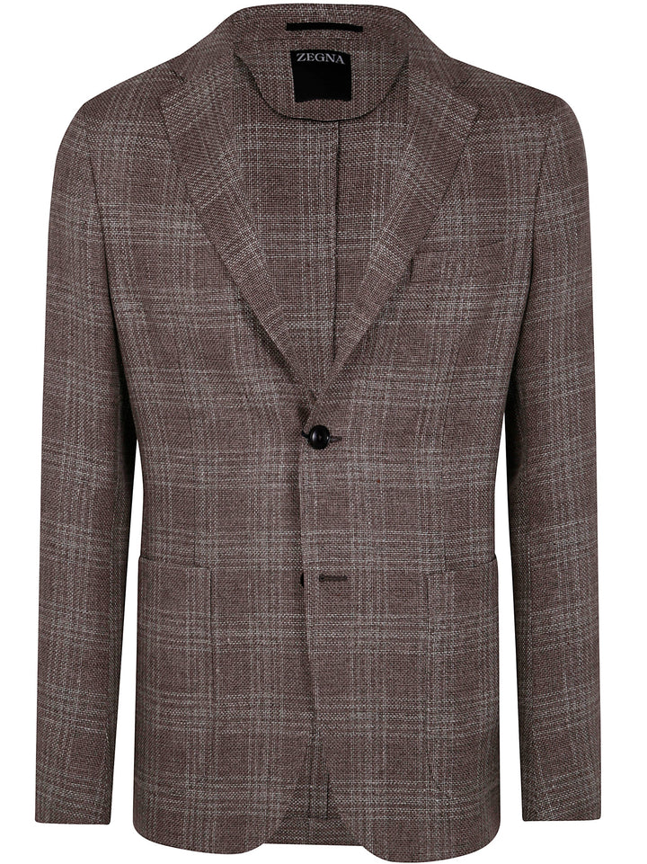 Zegna Men Wool And Linen Jacket