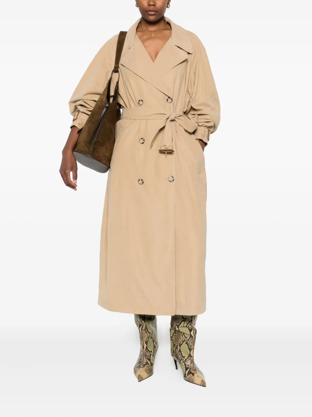 Isabel Marant Women Elea Double-Breasted Flowing Trench Coat