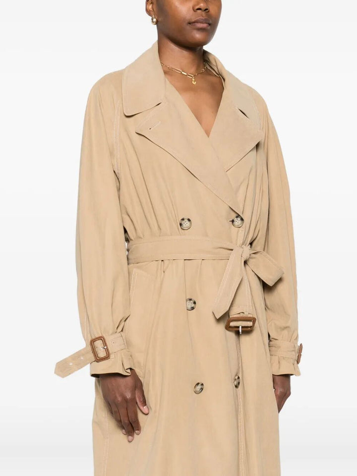 Isabel Marant Women Elea Double-Breasted Flowing Trench Coat
