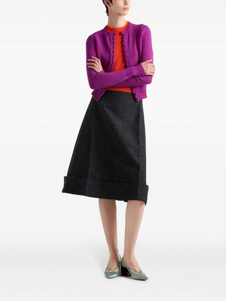 Prada Women Gonna Midi In Stuoia Old