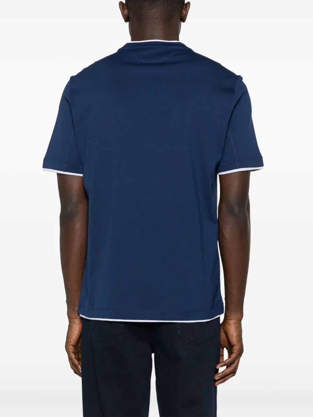 Brunello Cucinelli Men T-Shirt With Faux-Layering