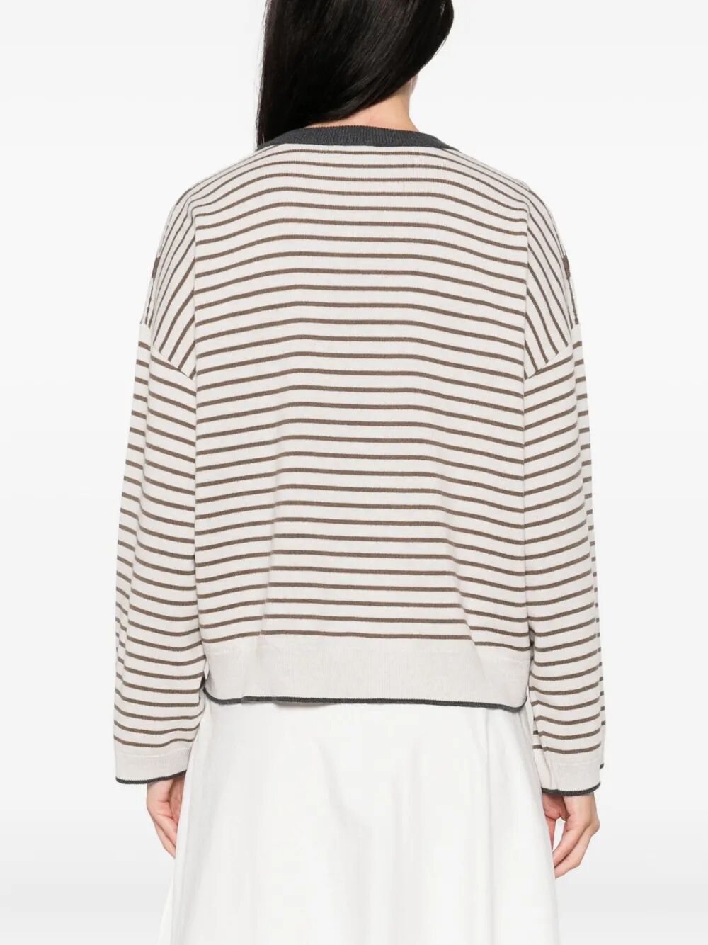 Brunello Cucinelli Women Boatneck Stripes Sweater