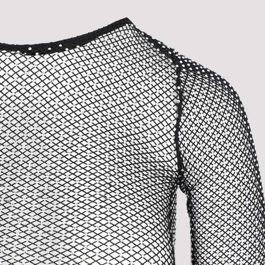 Balenciaga Crystal Mesh Mini Top Women