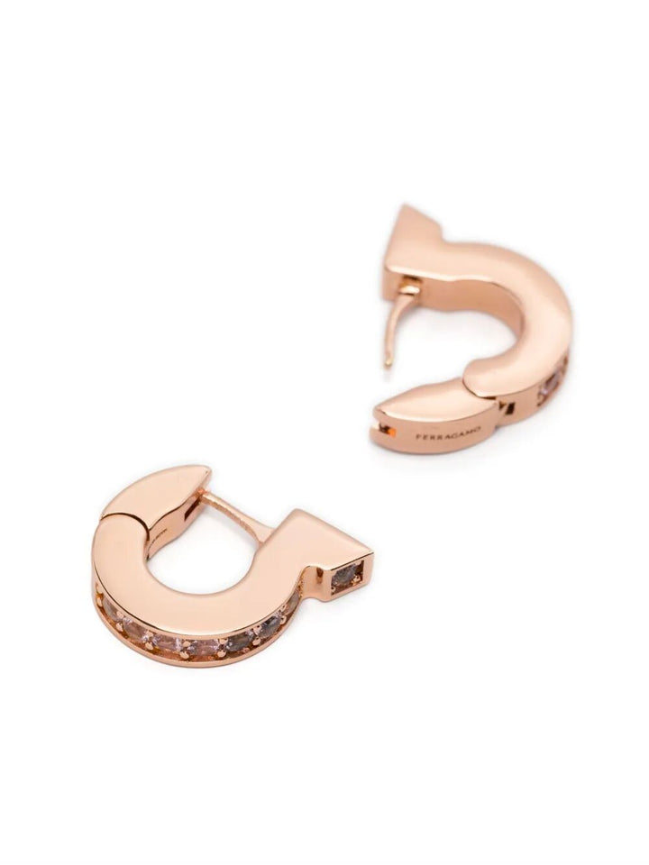 Ferragamo Women Gancini Crystals Earrings