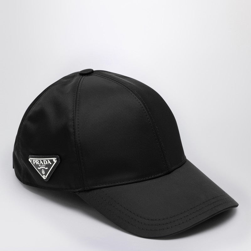 Prada Black Nylon Baseball Cap Men