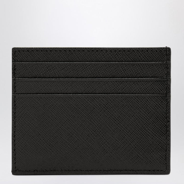 Prada Black Saffiano Leather Credit Card Holder Men