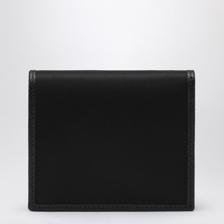 Prada Black Wallet In Nylon E Saffiano Men