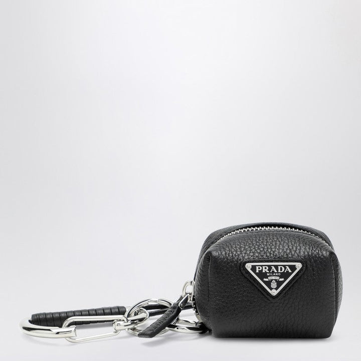 Prada Black Leather Bag Charm Men