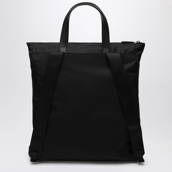 Prada Black Re-Nylon And Saffiano Shopping Bag Men