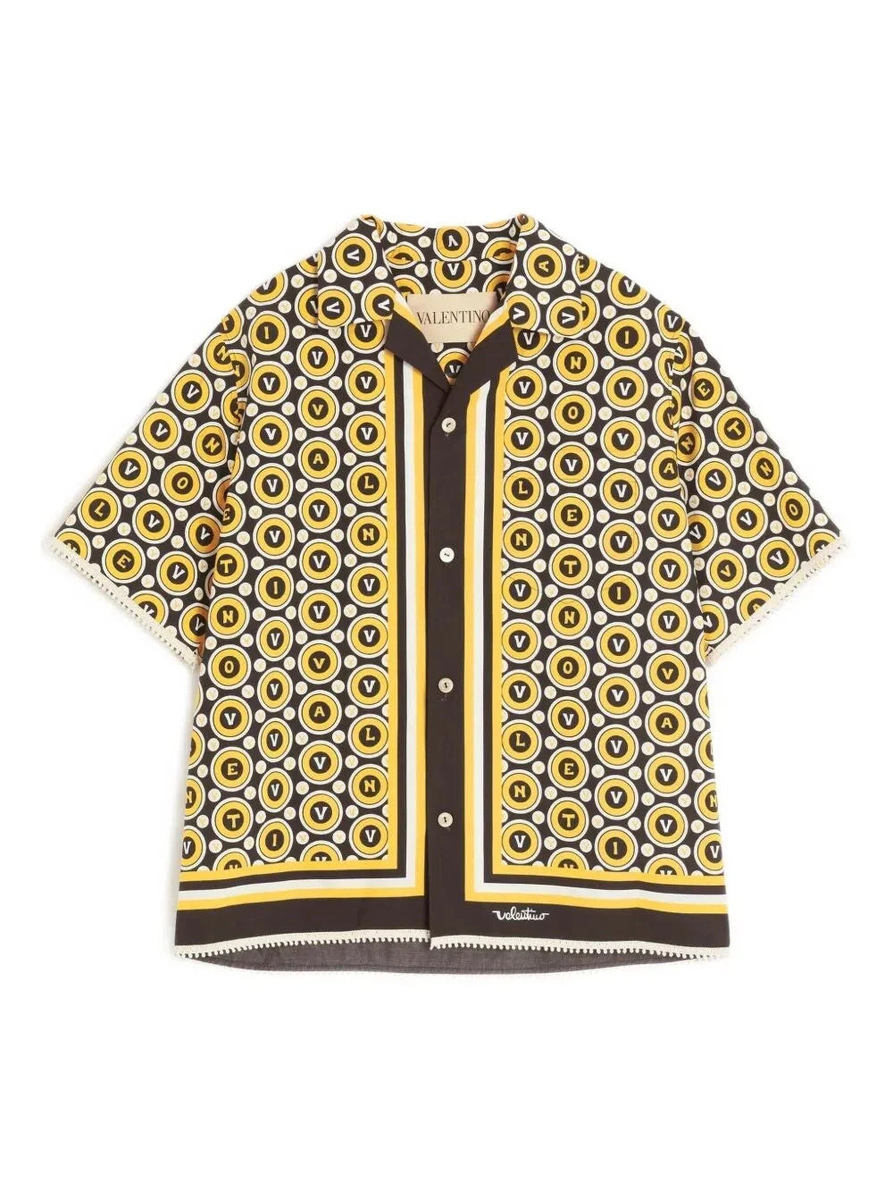 Valentino Garavani Men `Bulles Royales` Bowling Shirt