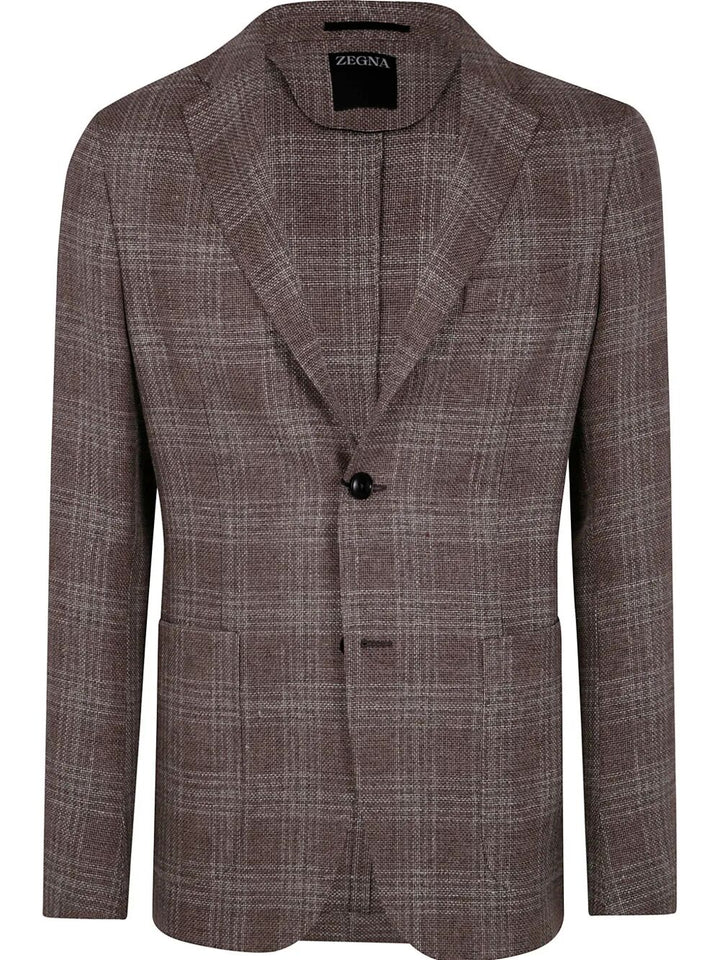 Zegna Men Wool And Linen Jacket